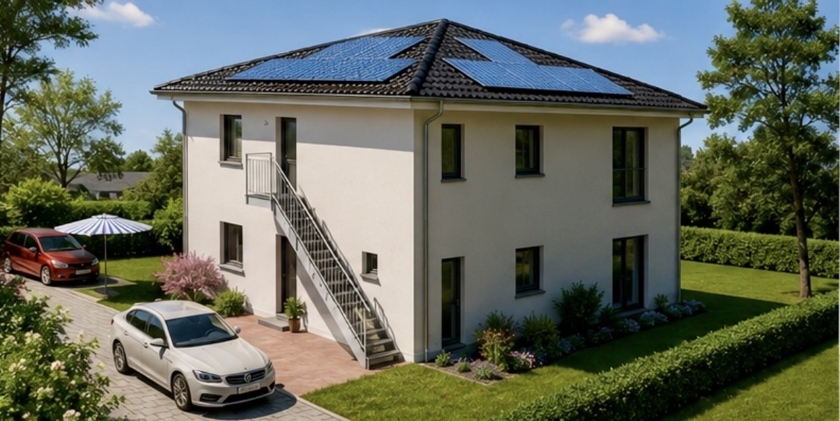 Neubauwohnung im Zweifamilienhaus, Niendorfer Straße Magdeburg – Außenansicht
